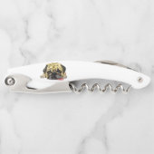 Mops Dog Waiter's Corkschraube Funny Kellnermesser (Vorderseite)