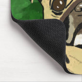 Mops Dog Watercolor Kunstvoll wandern im Valle Ver Mousepad (Ecke)