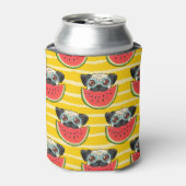 Mops Dog Watermelon: Sommer nahtlos. Dosenkühler (Kanne Vorderseite)
