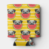 Mops Dog Watermelon: Sommer nahtlos. Dosenkühler (Rückseite)