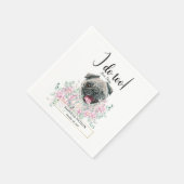 Mops Dog Wedding Cocktail Napkins Serviette (Ecke)