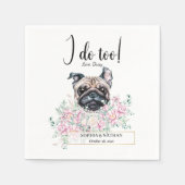 Mops Dog Wedding Cocktail Napkins Serviette (Vorderseite)