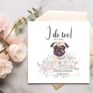 Mops Dog Wedding Cocktail Napkins Serviette