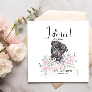 Mops Dog Wedding Cocktail Napkins Serviette