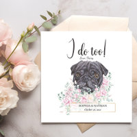 Mops Dog Wedding Cocktail Napkins