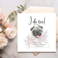 Mops Dog Wedding Cocktail Napkins