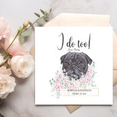 Mops Dog Wedding Cocktail Napkins Serviette