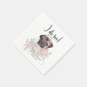 Mops Dog Wedding Cocktail Napkins Serviette (Ecke)