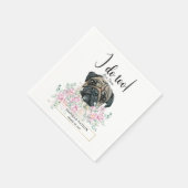 Mops Dog Wedding Cocktail Napkins Serviette (Ecke)
