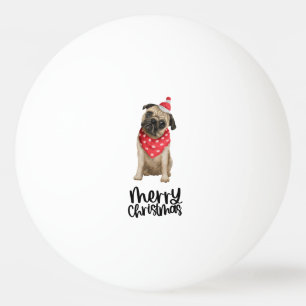 Mops Dog Weihnachten Thema Tischtennisball