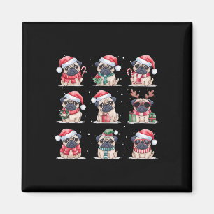 Mops Dog Weihnachtslicht Funny Mops Hunde Lover An Magnet