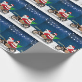 Mops Dog Weihnachtsmann Geschenkpapier (Ecke)