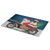 Mops Dog Weihnachtsmann Schneidebrett (Ecke)