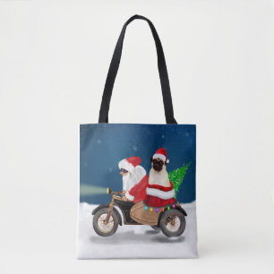 Mops Dog Weihnachtsmann Tasche