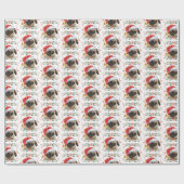 Mops Dog Weihnachtsmuster Wrapping Paper Geschenkpapier (Flach)