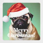 Mops Dog Weihnachtssiegel Etiketten (Design 1)