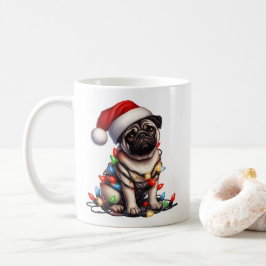 Mops Dog Welpe Weihnachten Kaffeetasse