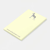 Mops-Dogge Post-it Klebezettel (angewinkelt)