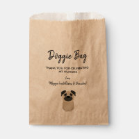Mops Doggie Bag für Hochzeit, Doggy Leckerei Gefal