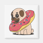 Mops Donut Magnet (Vorne)