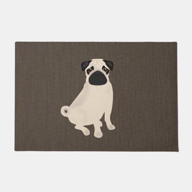 Mops Doormat Fußmatte (Vorderseite)
