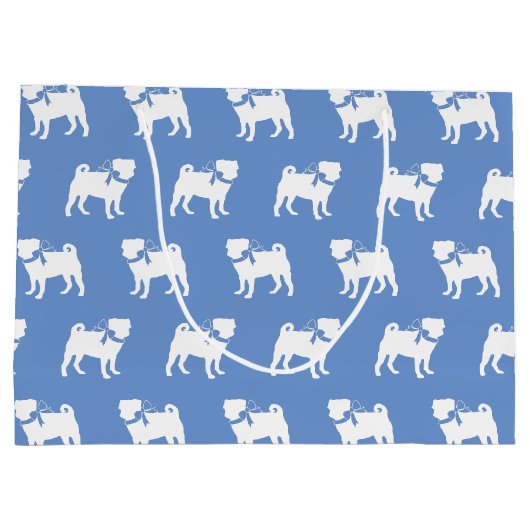 Mops Doppy Große Geschenktüte (Rückseite)