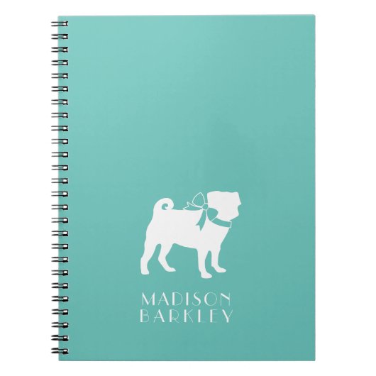 Mops Doppy-Notebook Notizblock (Vorderseite)