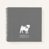Mops Doppy-Notebook Notizblock (Vorderseite)