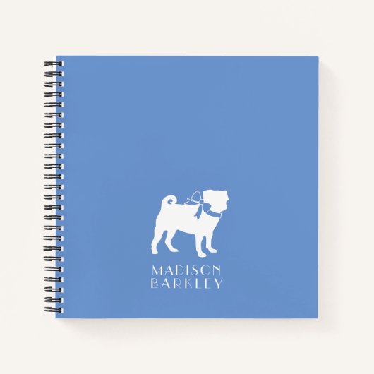 Mops Doppy Notizblock (Vorderseite)