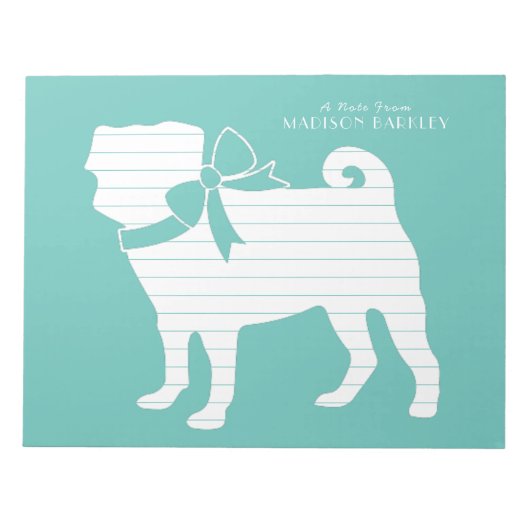 Mops Doppy-Puppy-Notepad Notizblock (Vorderseite)