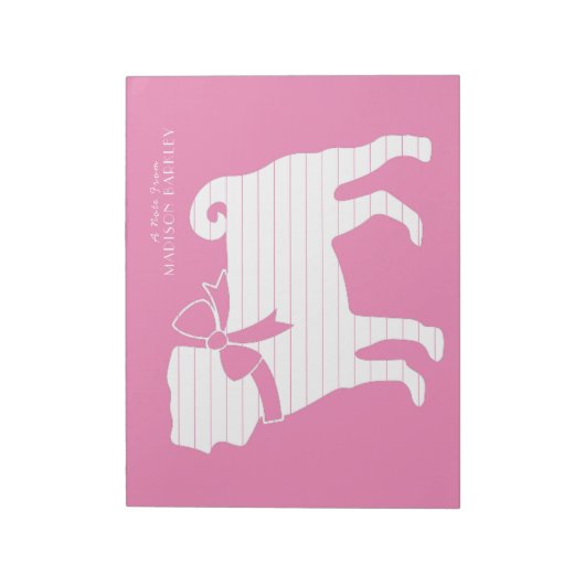 Mops Doppy-Puppy-Notepad Notizblock (Rotiert)