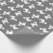 Mops Doppy Wrapping Paper Geschenkpapier (Ecke)