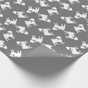 Mops Doppy Wrapping Paper Geschenkpapier