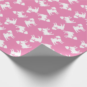 Mops Doppy Wrapping Paper Geschenkpapier
