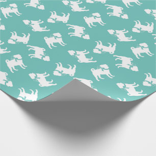 Mops Doppy Wrapping Paper Geschenkpapier
