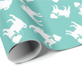 Mops Doppy Wrapping Paper Geschenkpapier (Rolleneckpunkt)