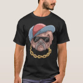Mops Downer Pixel Art T-Shirt (Vorderseite)