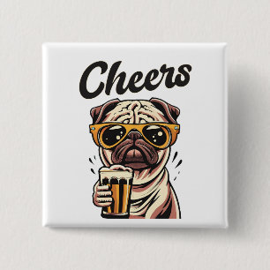 Mops Drink Beer Meme Button