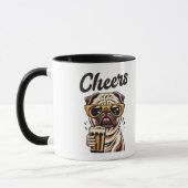 Mops Drink Beer Meme Tasse (Links)