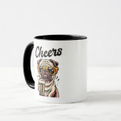 Mops Drink Beer Meme Tasse (Vorderseite Links)