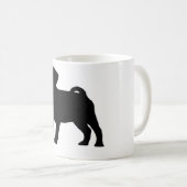 Mops-Druck Kaffeetasse (VorderseiteRechts)