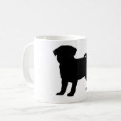 Mops-Druck Kaffeetasse (Vorderseite Links)