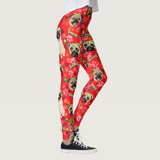 Mops drucken Leggings (Rechts)