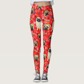 Mops drucken Leggings (Vorderseite)