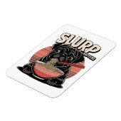 Mops Eating Ramen Funny Slurp Happens Magnet (Linke Seite)