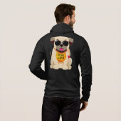 Mops Eigener Text / Name Hoodie (Schwarz voll)