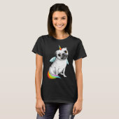 Mops Einhorn Classic 210 T-Shirt (Vorne ganz)