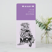 Mops Einladung (Stehend Vorderseite)