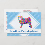 Mops Einladungen (Vorne/Hinten)