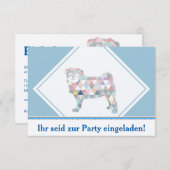 Mops Einladungen (Vorne/Hinten)